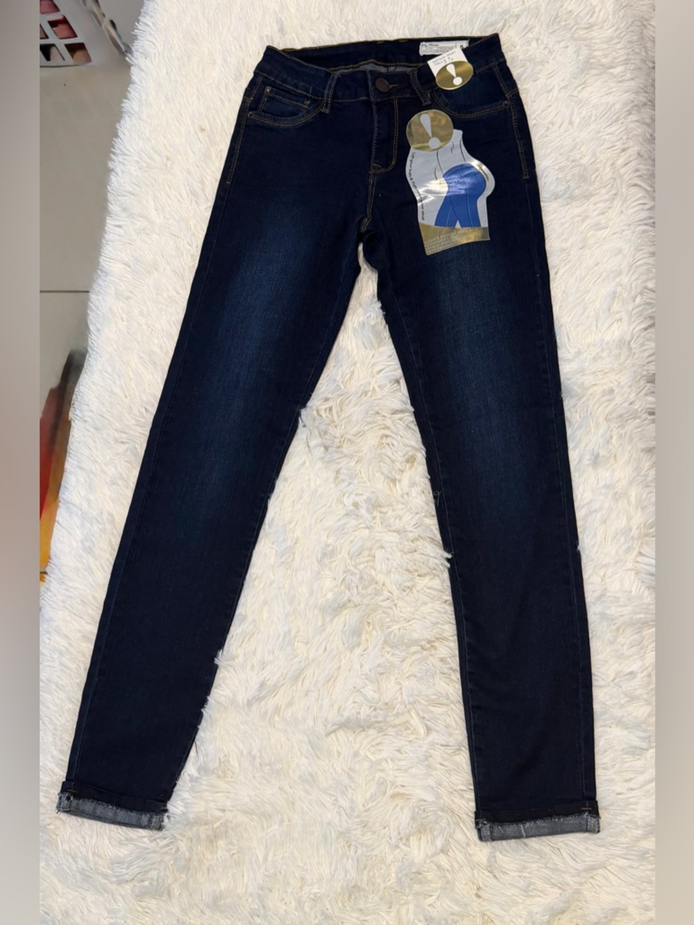 Women's Dark Indigo Skinny Jeans - Stretch Slim Fit